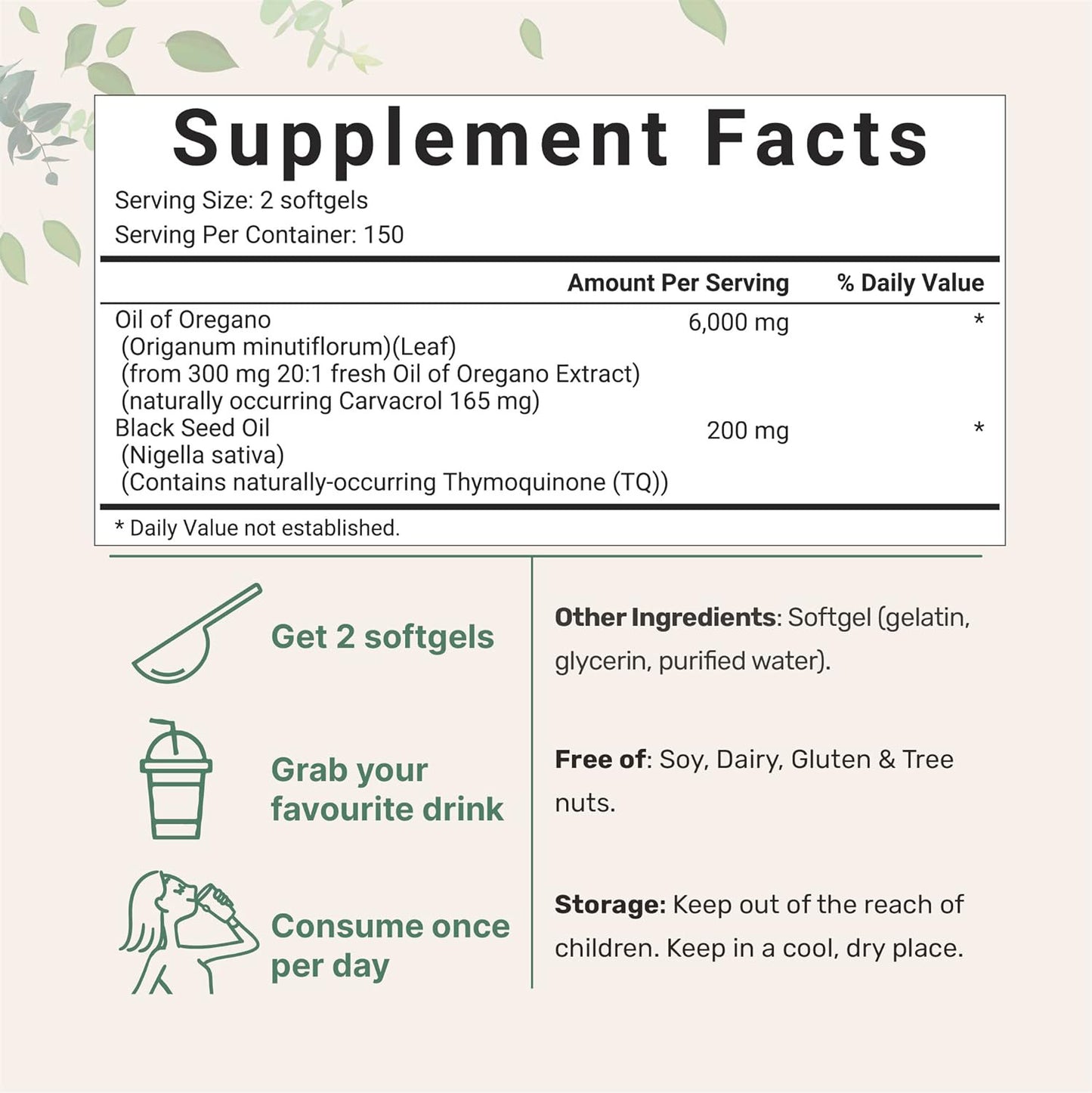 Black Seed Oil Soft Capsules 6000 mg